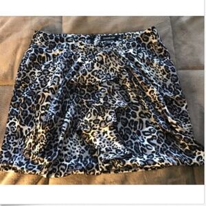 Bebe 100 Percent Silk Leopard Print Skirt